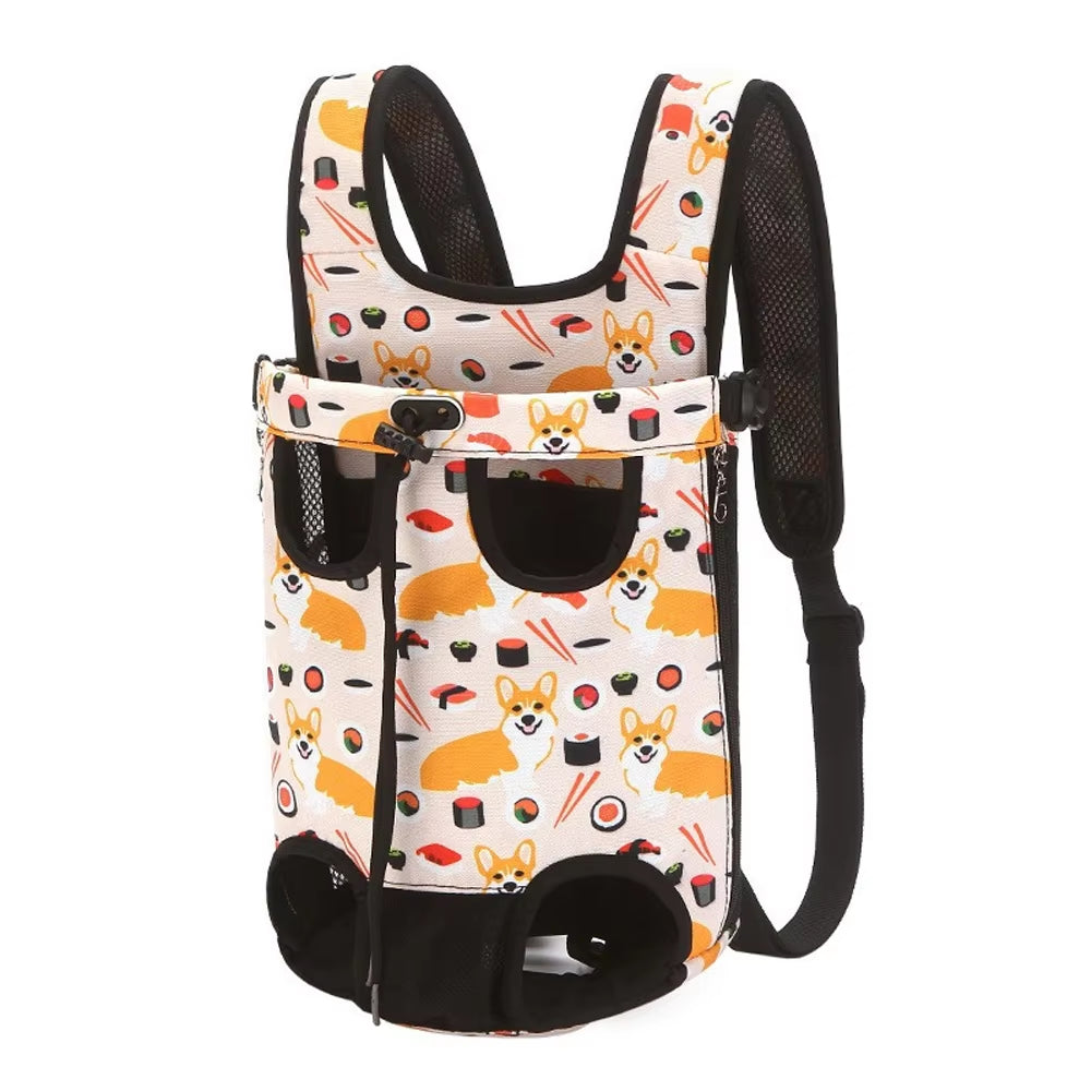 Adjustable Dual-Shoulder Pet Carrier Backpack for Outdoor Travel and Hiking - Suitable for Cats and Small Dogs