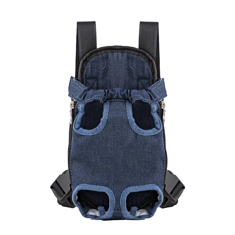 Adjustable Dual-Shoulder Pet Carrier Backpack for Outdoor Travel and Hiking - Suitable for Cats and Small Dogs