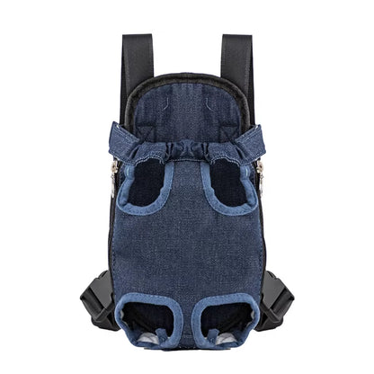 Adjustable Dual-Shoulder Pet Carrier Backpack for Outdoor Travel and Hiking - Suitable for Cats and Small Dogs