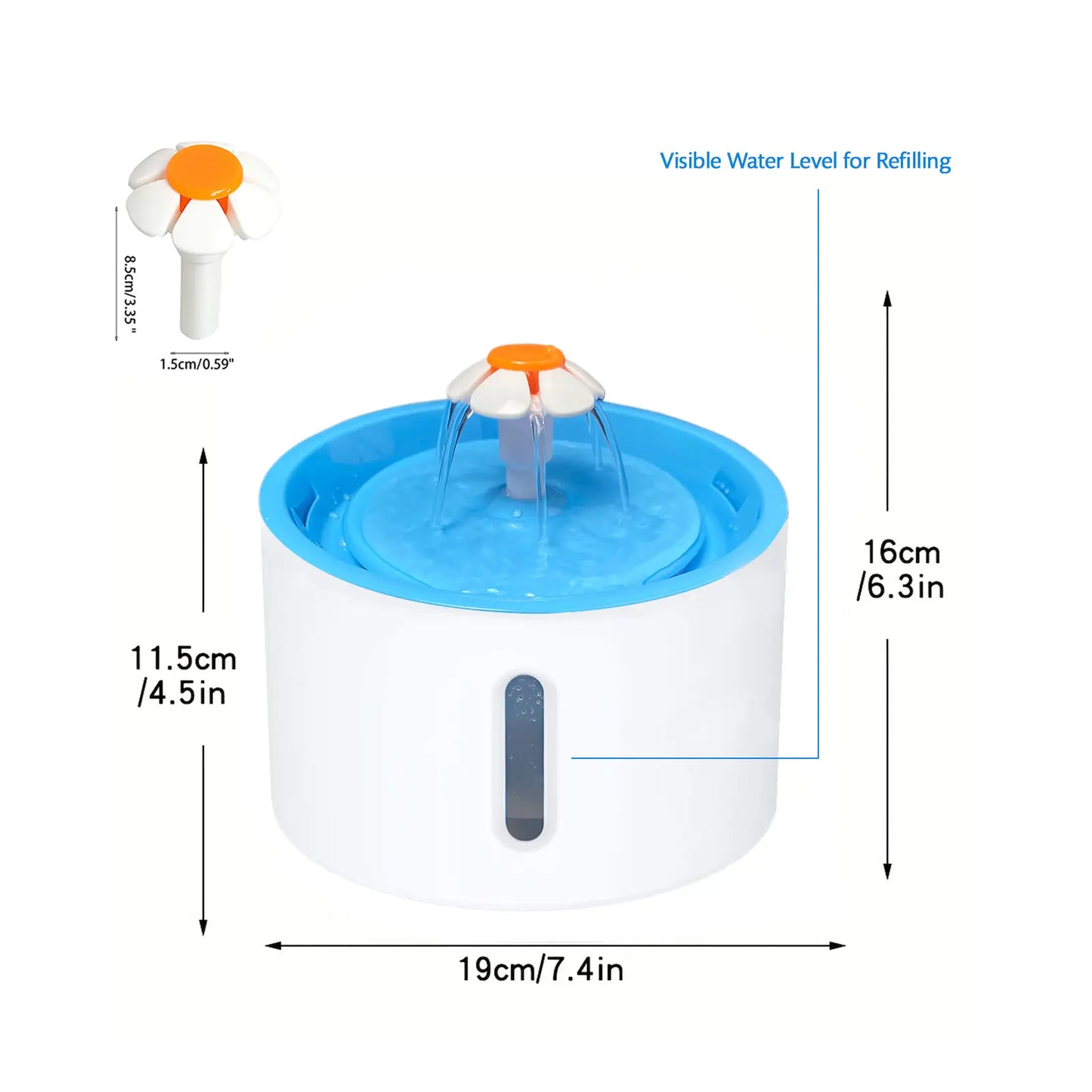 VAGAVA Springtok Ultra-Quiet Automatic Pet Water Fountain and Dispenser - Premium Pet Hydration Solution and Gift Accessory