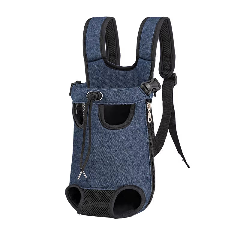 Adjustable Dual-Shoulder Pet Carrier Backpack for Outdoor Travel and Hiking - Suitable for Cats and Small Dogs