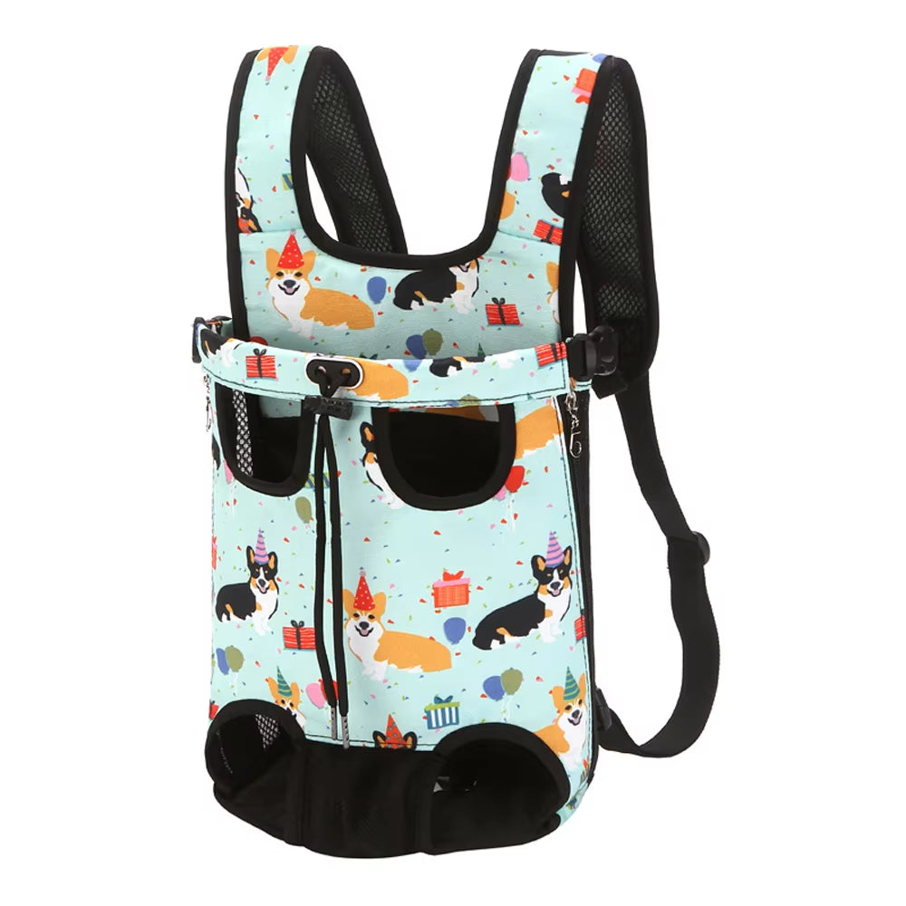 Adjustable Dual-Shoulder Pet Carrier Backpack for Outdoor Travel and Hiking - Suitable for Cats and Small Dogs