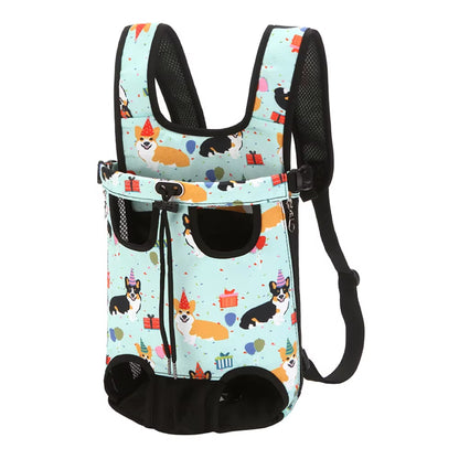 Adjustable Dual-Shoulder Pet Carrier Backpack for Outdoor Travel and Hiking - Suitable for Cats and Small Dogs