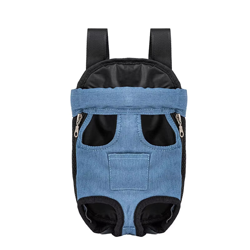 Adjustable Dual-Shoulder Pet Carrier Backpack for Outdoor Travel and Hiking - Suitable for Cats and Small Dogs