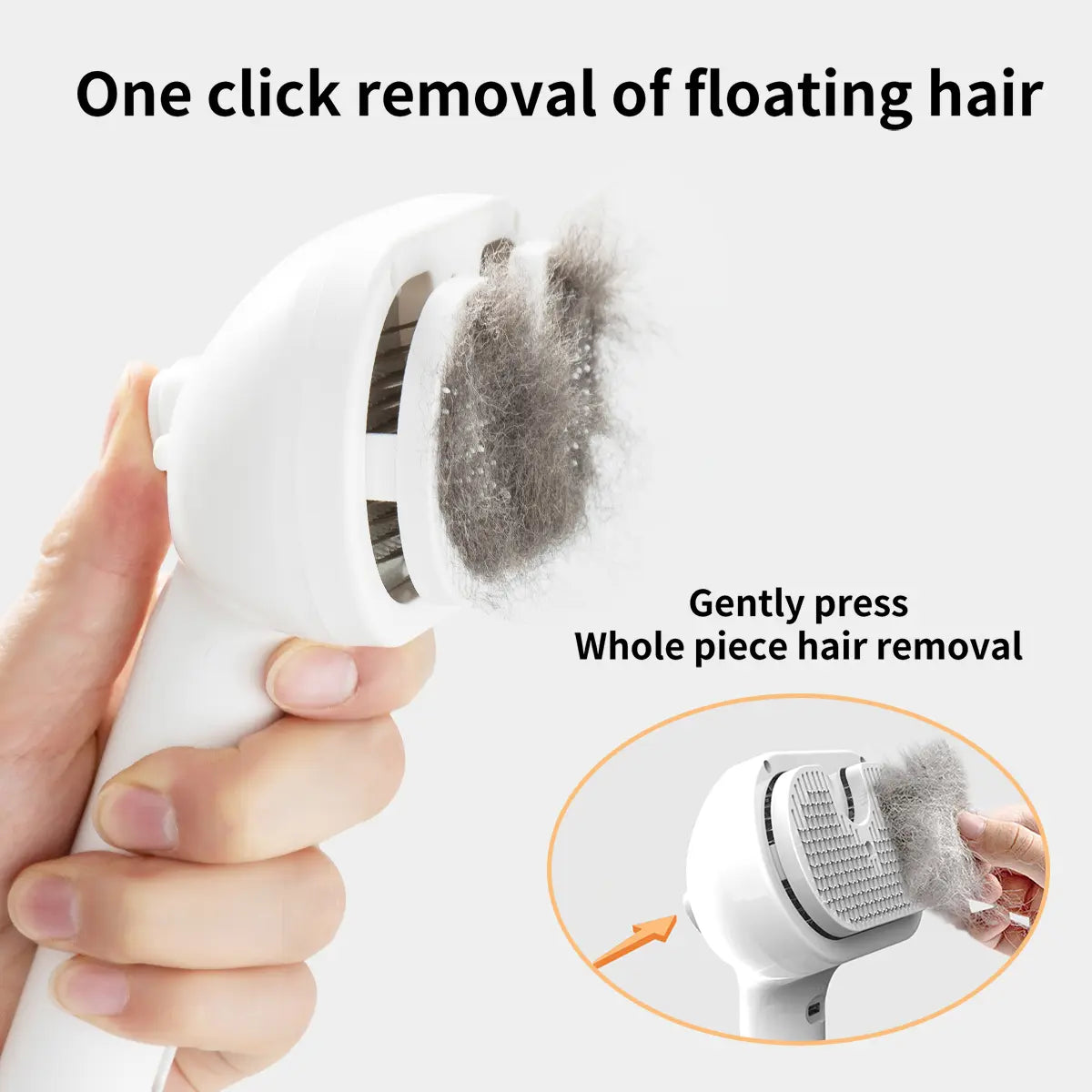 Pet Hair Removal Comb with Shedding Button - Dual-Sided Brush for Cats and Dogs, Grooming and Massage Tool, 1-Piece Pet Supplies