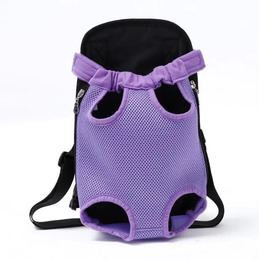 Adjustable Dual-Shoulder Pet Carrier Backpack for Outdoor Travel and Hiking - Suitable for Cats and Small Dogs