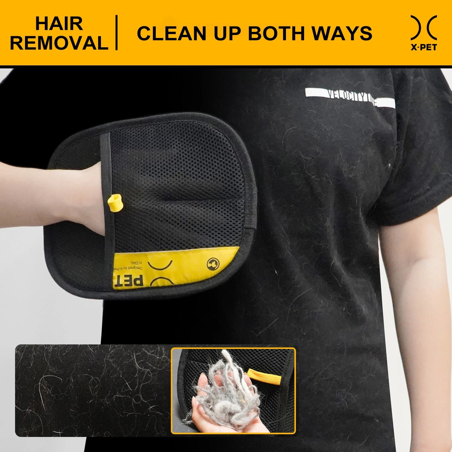 Transform Your Cleaning Routine with Our Upgrade Large Pet Hair Removal Grooming Gloves - Effortlessly Remove Fur from Cats, Dogs, Sofas, Carpets, and Clothes!