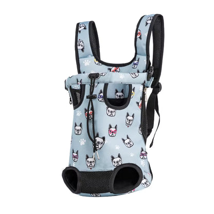 Adjustable Dual-Shoulder Pet Carrier Backpack for Outdoor Travel and Hiking - Suitable for Cats and Small Dogs