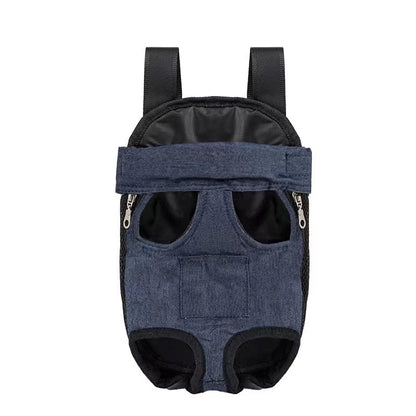 Adjustable Dual-Shoulder Pet Carrier Backpack for Outdoor Travel and Hiking - Suitable for Cats and Small Dogs