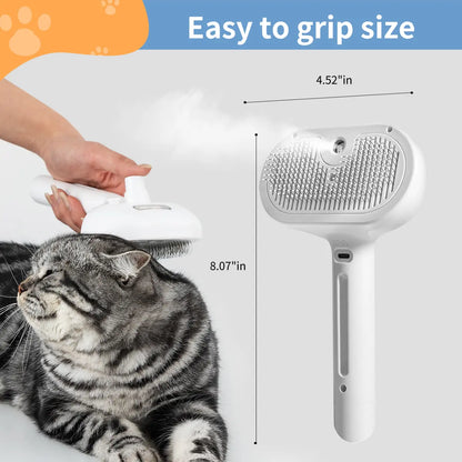 Pet Hair Removal Comb with Shedding Button - Dual-Sided Brush for Cats and Dogs, Grooming and Massage Tool, 1-Piece Pet Supplies