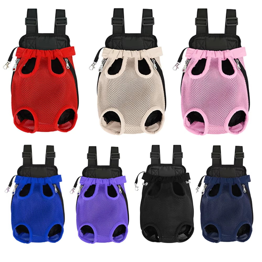 Adjustable Dual-Shoulder Pet Carrier Backpack for Outdoor Travel and Hiking - Suitable for Cats and Small Dogs