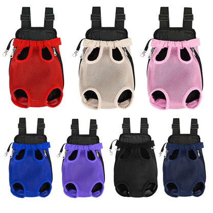 Adjustable Dual-Shoulder Pet Carrier Backpack for Outdoor Travel and Hiking - Suitable for Cats and Small Dogs