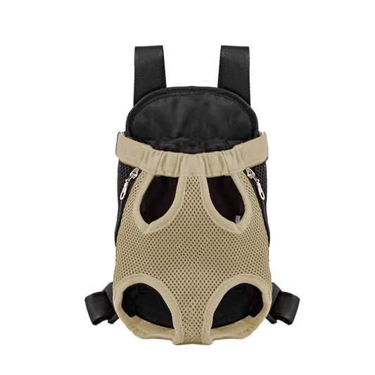 Adjustable Dual-Shoulder Pet Carrier Backpack for Outdoor Travel and Hiking - Suitable for Cats and Small Dogs